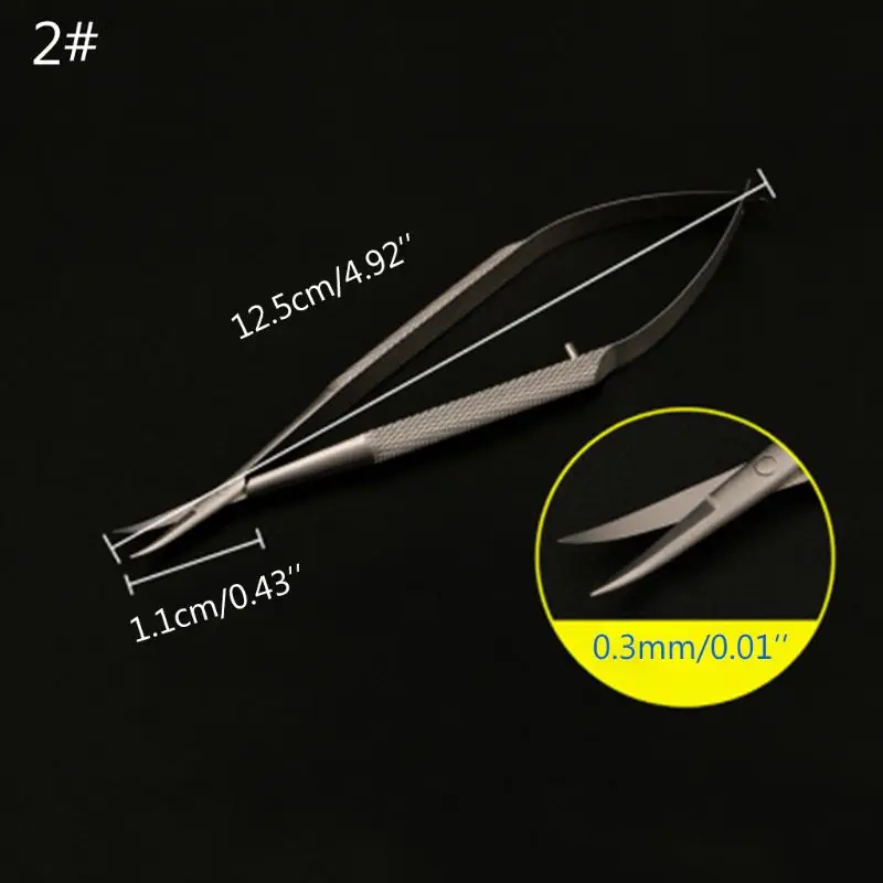 

Microscopic Scissor Forcep Probe Micro Hook Tweezer Spatula 12cm Stainless Steel