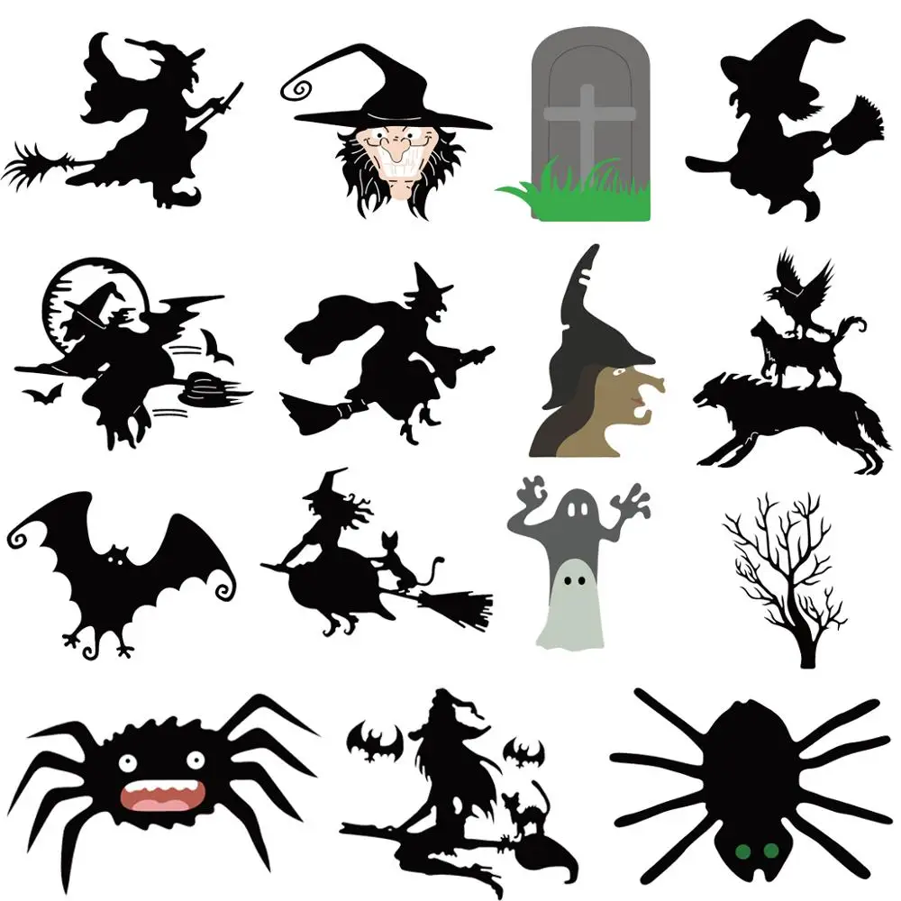 Металлические Вырубные штампы для скрапбукинга с изображением ведьмы кошки