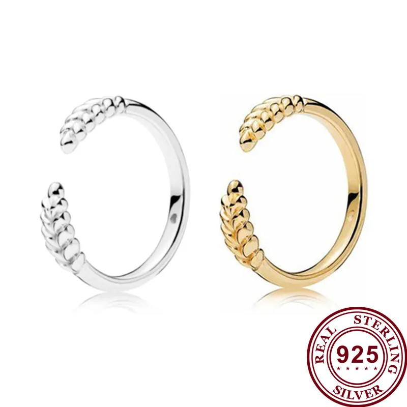 

Original 925 кольцо Silver Pan Ring New Shiny Ear Of Wheat Pan Ring For Women Wedding Party Gift Fashion Jewelry
