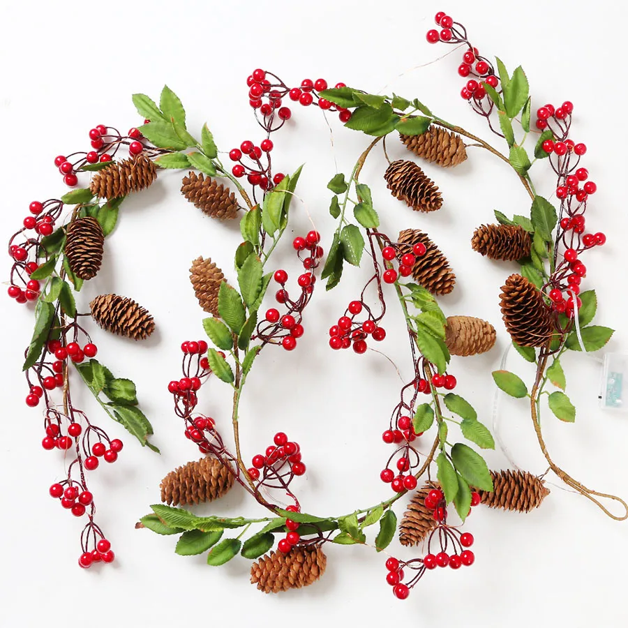 

Christmas Pine Cone LED String Light Indoor Home Decor Pinecone Christmas Pinecones Branch Tree Lights For Winter Holiday Party