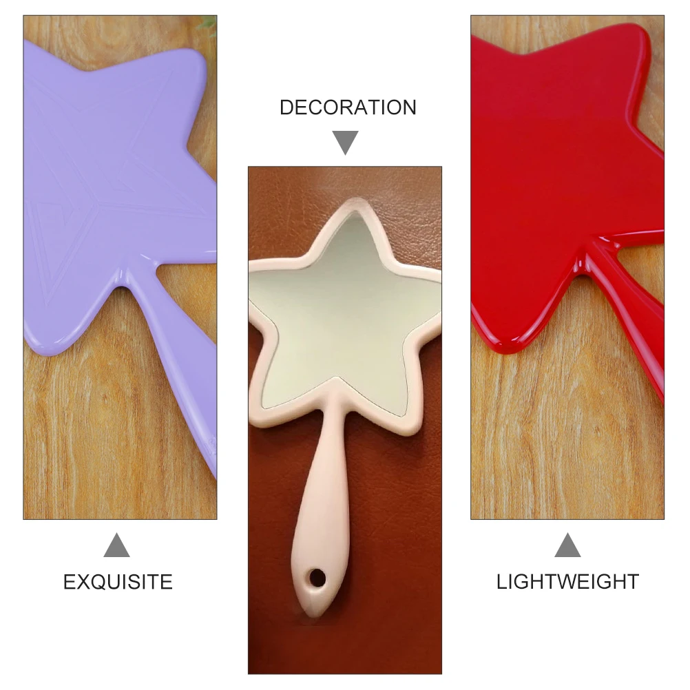 Косметическое зеркало с ручкой 1 шт. портативное для путешествий спальни ванной