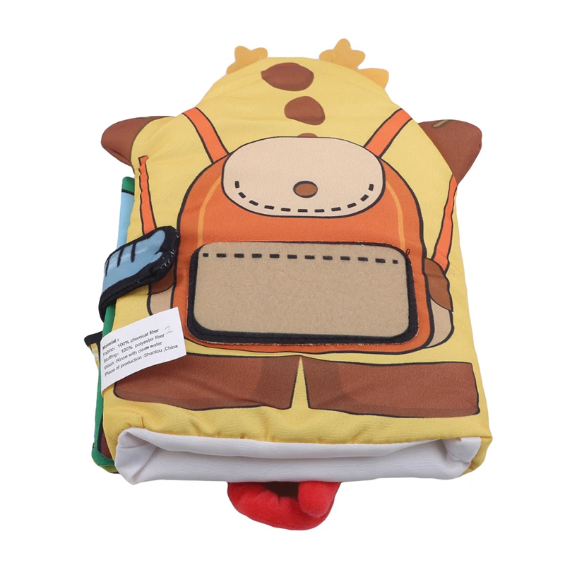 

Hot Sale Hand Puppet Tail 3D Cloth Book Early Education Cartoon Animal Cloth Book Toy for Early Development of Baby
