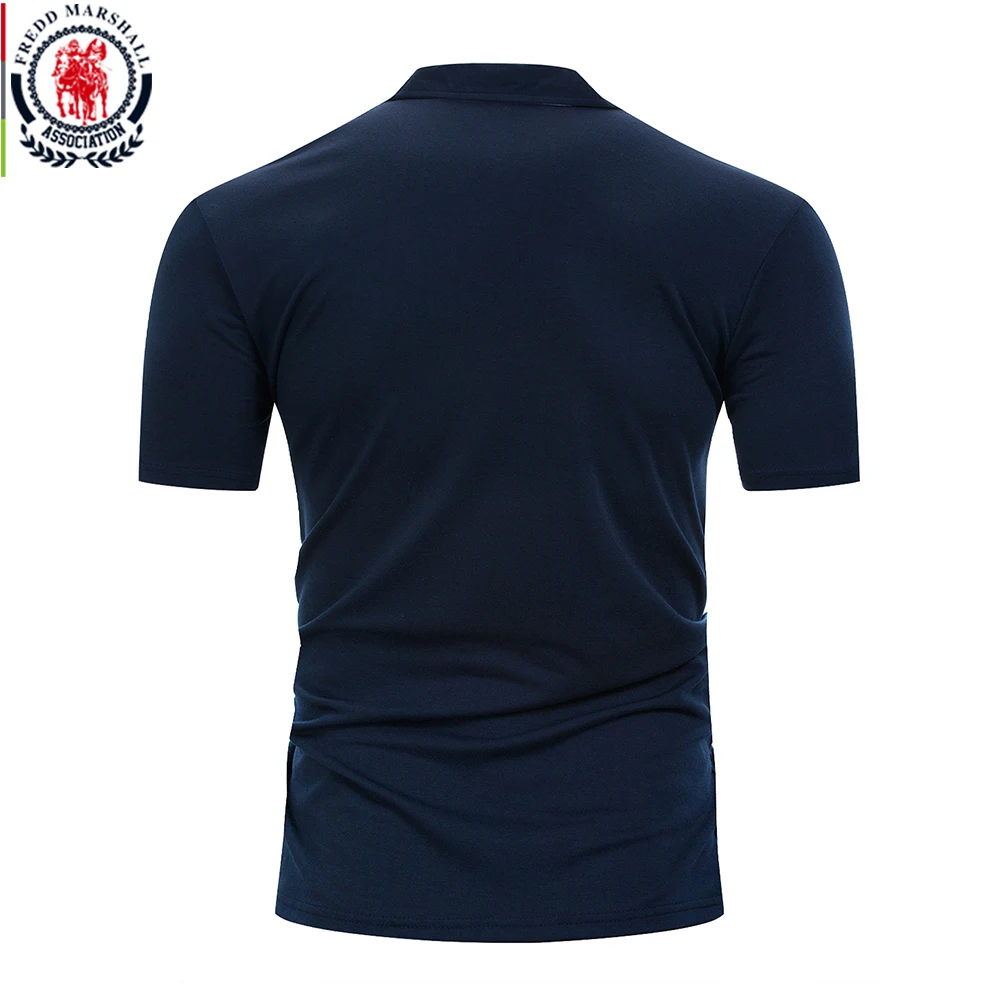 Мужская Повседневная рубашка-поло Fredd Marshall футболка-поло из 100% хлопка с короткими