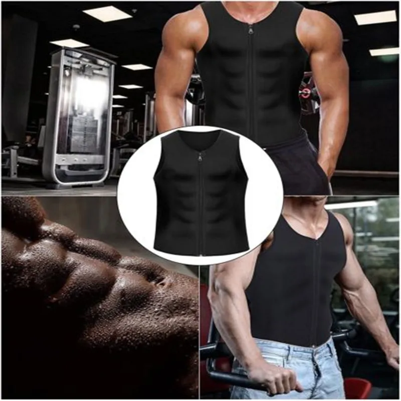 Майка для тренажерного зала Мужская бодибилдинг Неопреновая сауны жилет