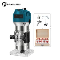 pracmanu 800w woodworking electric trimmer wood milling engraving slotting trimming machine carving machine diy wood router