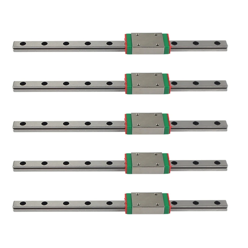 

27RA Voron V0 Miniature Linear Rail Slide 5Pcs Linear Guide MGN7 Carriage for 3D Printer 150mm Home DIY