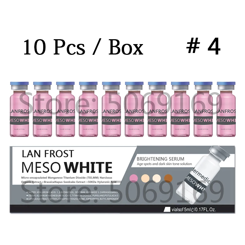 10pcs meso white 4 Горячая корейская косметика для отбеливания сыворотка BB крем светящаяся Meso осветляющая сыворотка для отбеливания акне антивозрастной BB Крем Сыворотка жидкая - Цвет: 10pcs meso white 4