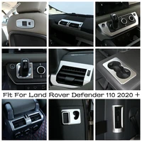 rear trunk hook c pillar ac gear shift box safety belt cover trim matte interior for land rover defender 110 2020 2022