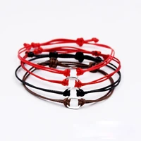 lovers bracelet hand woven leather rope bracelet all kinds of leather rope stainless steel accessories love commitment jewelry