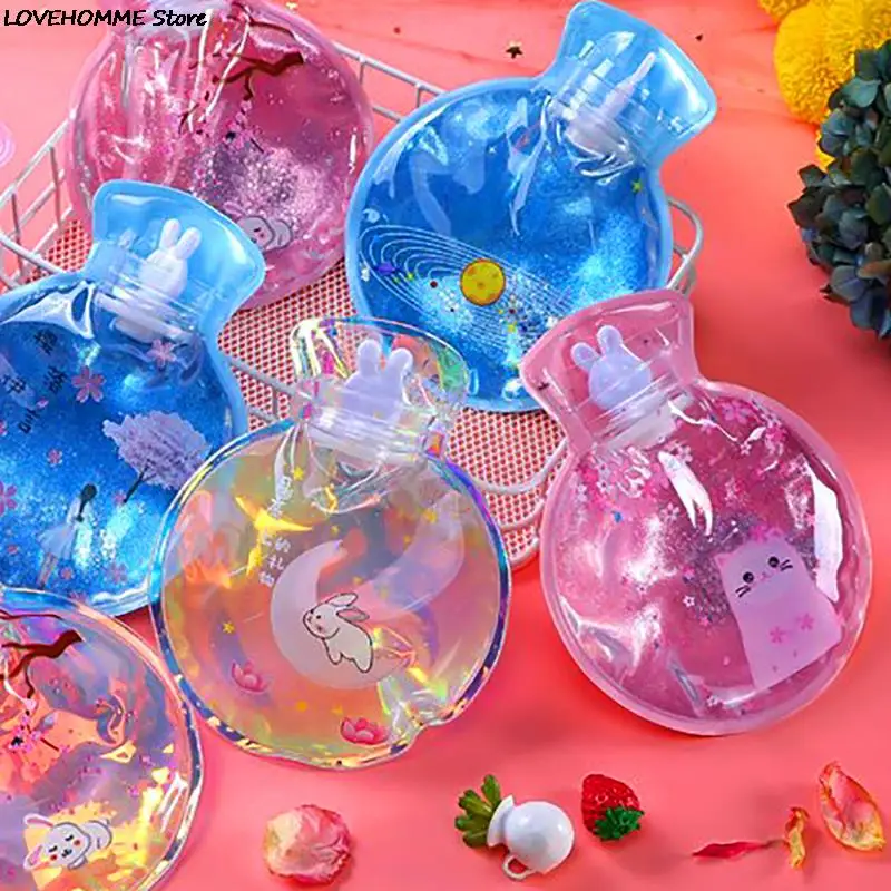Paquete de hielo reutilizable de dibujos animados, Mini botellas transparentes de agua...