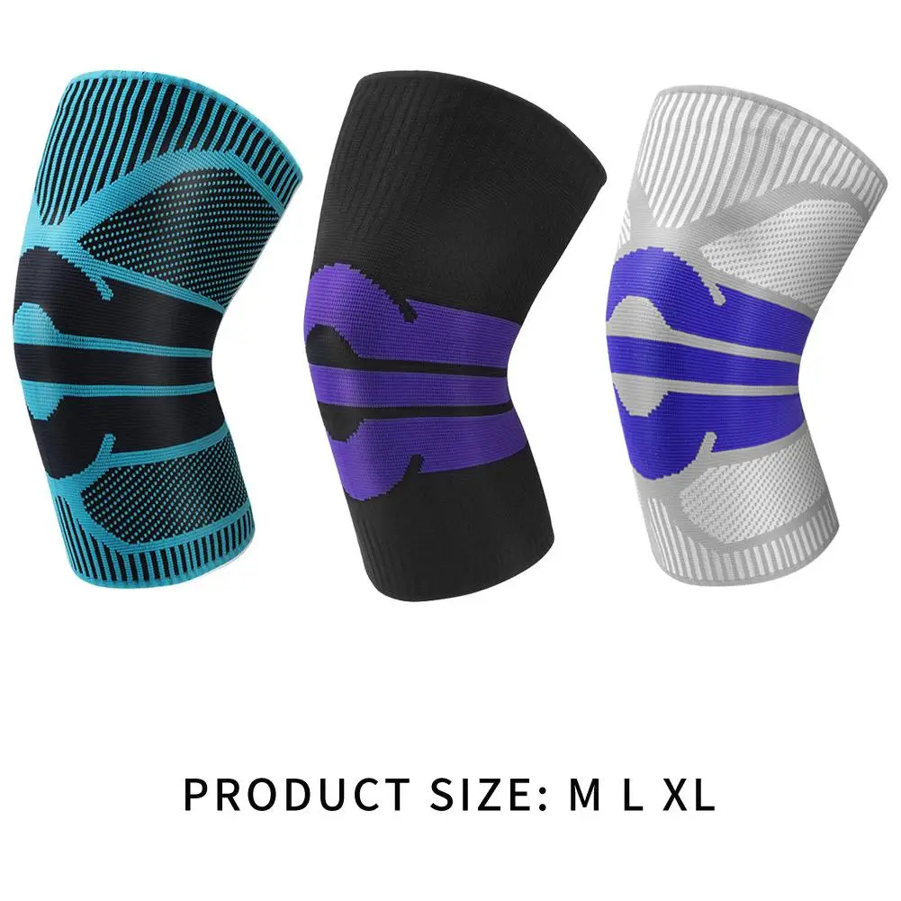 

Durable Knee Pad Hit Color Classic Delicate Elastic silicone Sports Knee Pads Breathable Braces Compression Knee Protector