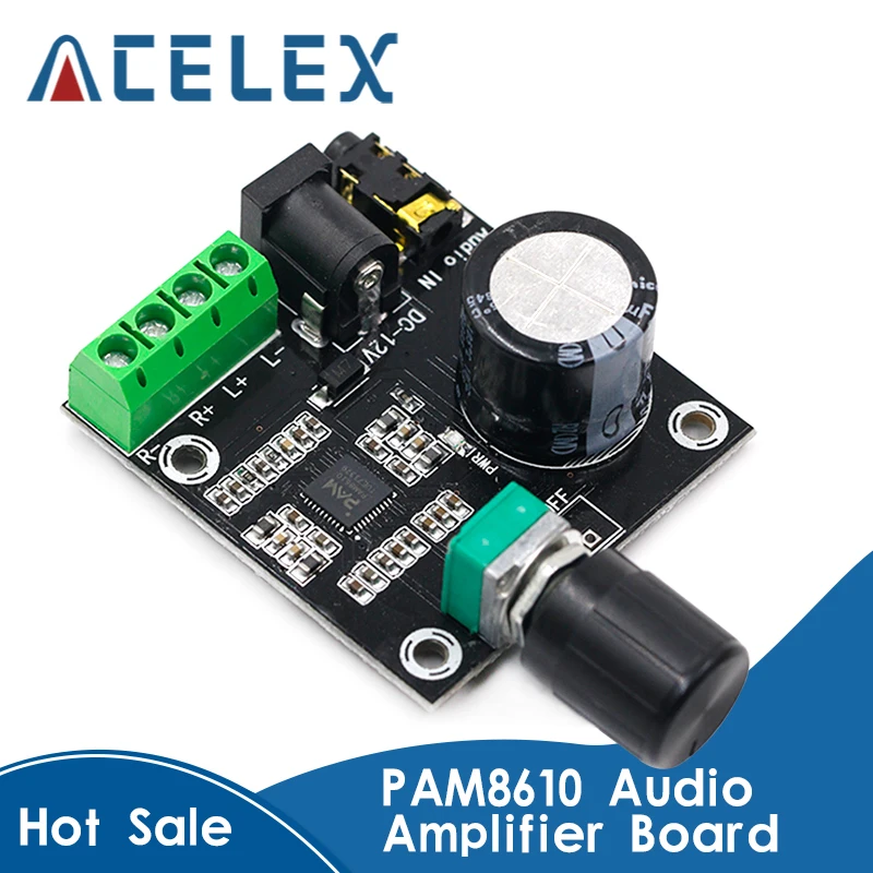 2x15 Вт PAM8610 класса D цифровая плата звукового усилителя двойной мощности 12 В|Детали