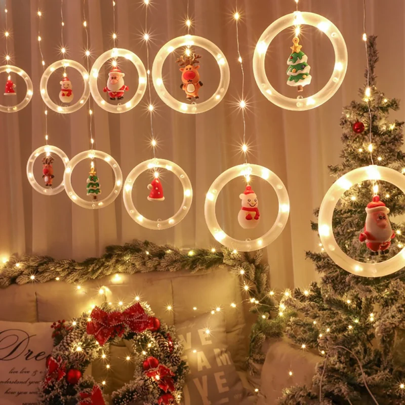 

LED String Lights Christmas Decoration Fairy Lamp Hanging Curtain Light With Almost All The Elements Of Easy To Install
