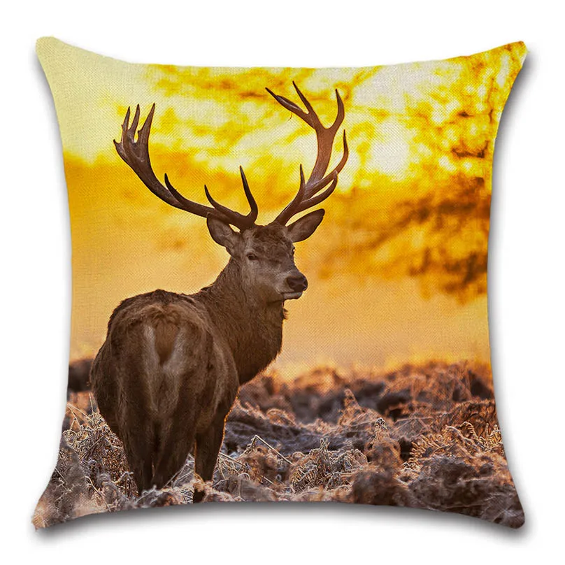 Чехол для подушки с изображением животных оленей и рогов декоративный чехол дома