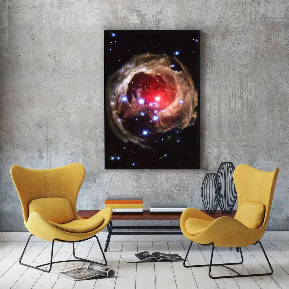 HD Modern Canvas Painting Outer Space Black Hole Skull Posters and Prints Oil Art Landscape Picture On the Wall Home Decoration | Дом и сад