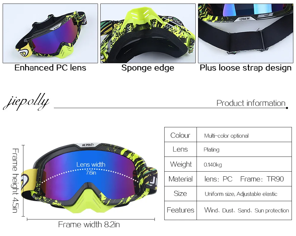 Motocross Goggles Glasses Off-Road ATV Dirt Bike MX Downhill DH Goggles Ski Glasses Motorcycle Goggles Racing Eyewear