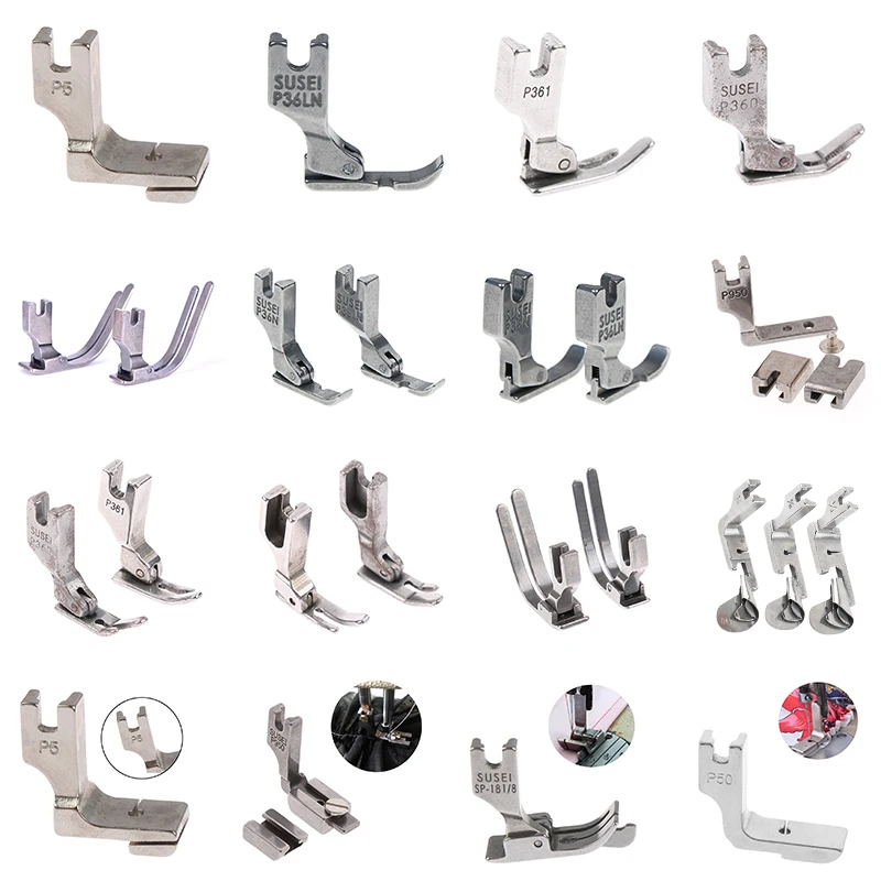 Промышленная швейная машина зубочистка тонкая стальная прижимная лапка плоская лапка 0,3 прижимная лапка на молнии # P363 P361 S537 P950 P952 P5 P127L