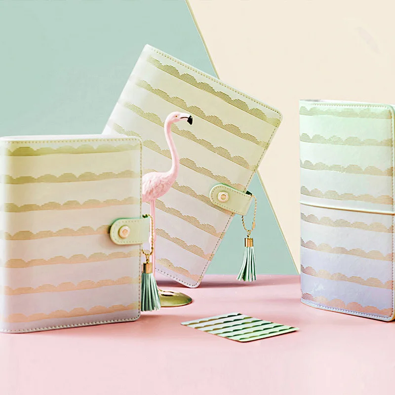 Lovedoki с постепенными полосками спиральный блокнот дневник расписанием книга A5a6