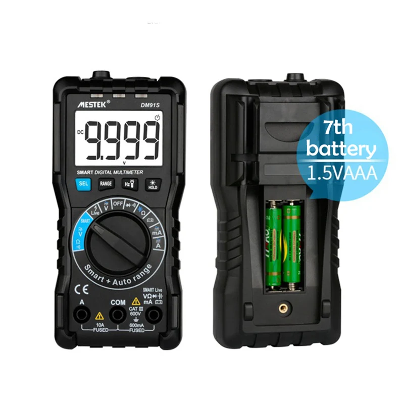 DM91 Digital Multimeter 6000 counts Auto Ranging AC/DC Voltage Meter Back light Large Screen multimeter Multitester | Инструменты