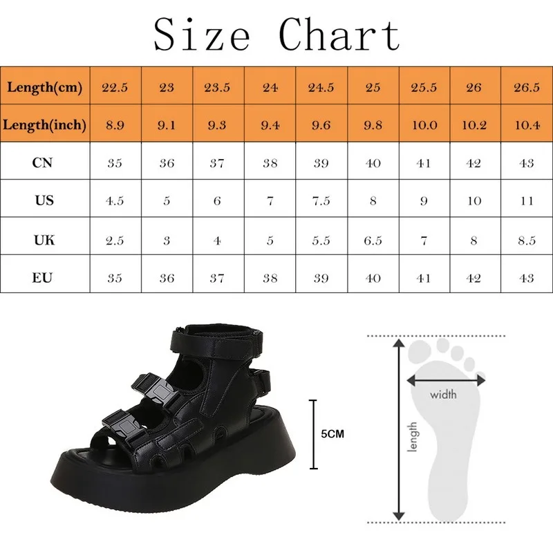 

Summer Shoes Woman Flat Platform Sandals Women Soft Leather Casual Open Toe Buckle Strap Gladiator Wedges Black Women Shoes