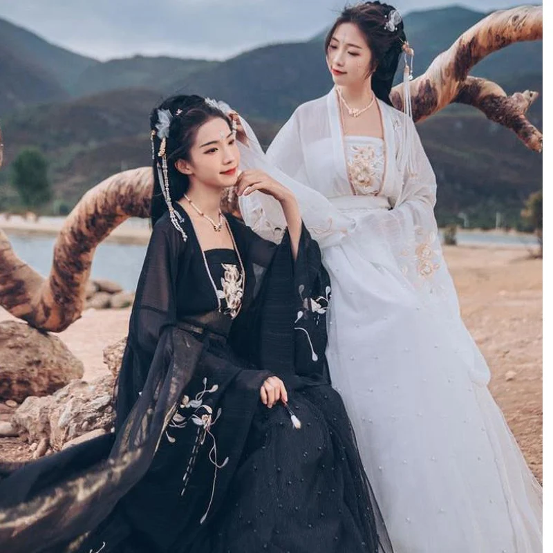 

Женский топ Hanfu, кофта, накидка, юбка, женская одежда династии Тан для взрослых, традиционное китайское танцевальное платье