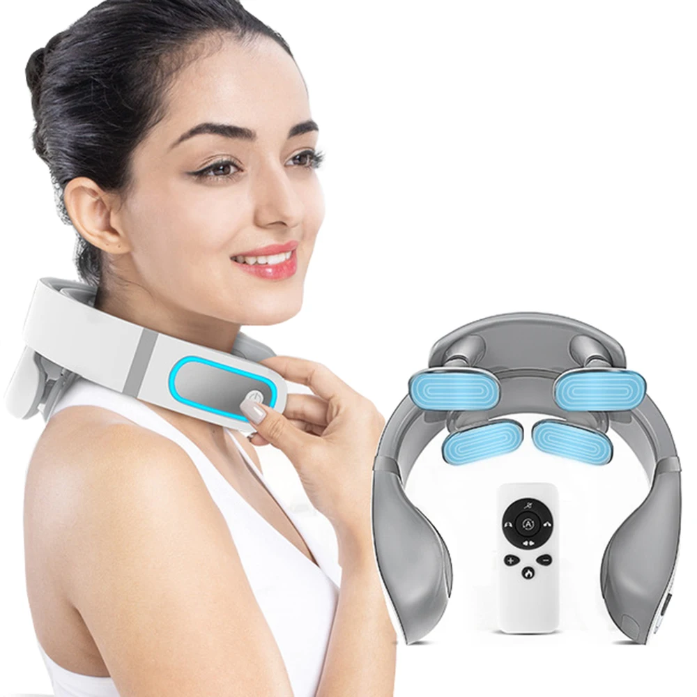 Умный электрический массажер для шеи с подогревом инструмент облегчения боли