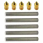 Латунные насадки для экструдера, 5 шт. + 5 шт. M6 X 30 мм, насадки из нержавеющей стали для 3D-принтеров Anet A8 Mk8 Reprap