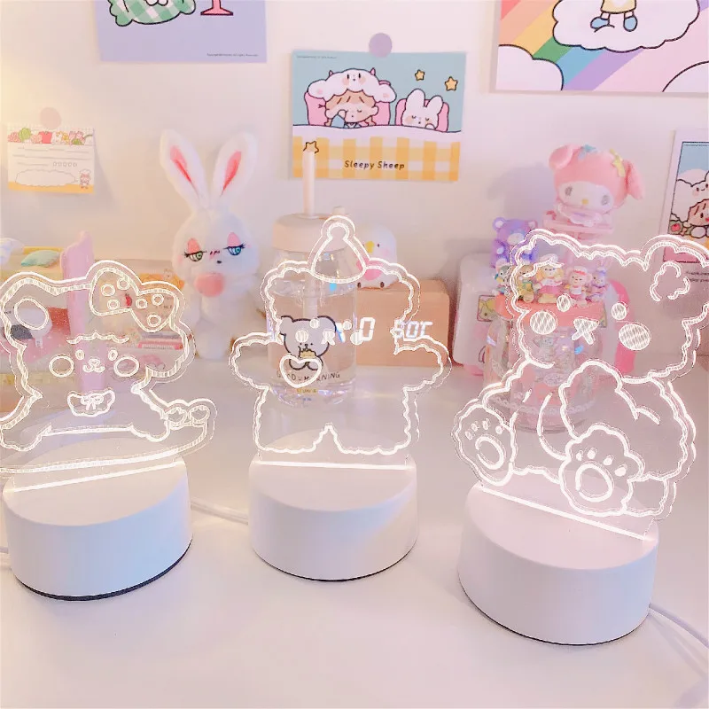 

New LED Dimming Silicone Gift Cute Bear Plug USB Children's Bedroom Baby Feeding Lamp Included Decoration Night Light For Home