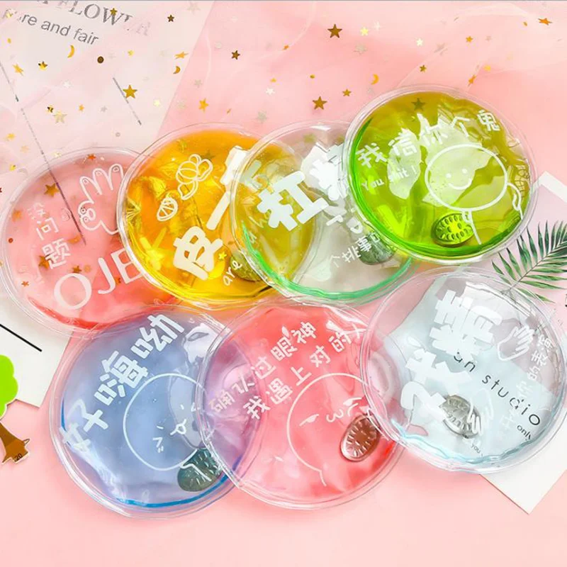 

1PCS Winter Reusable Gel Hand Warmer Cute Word Print Instant Heating Pack Warmer
