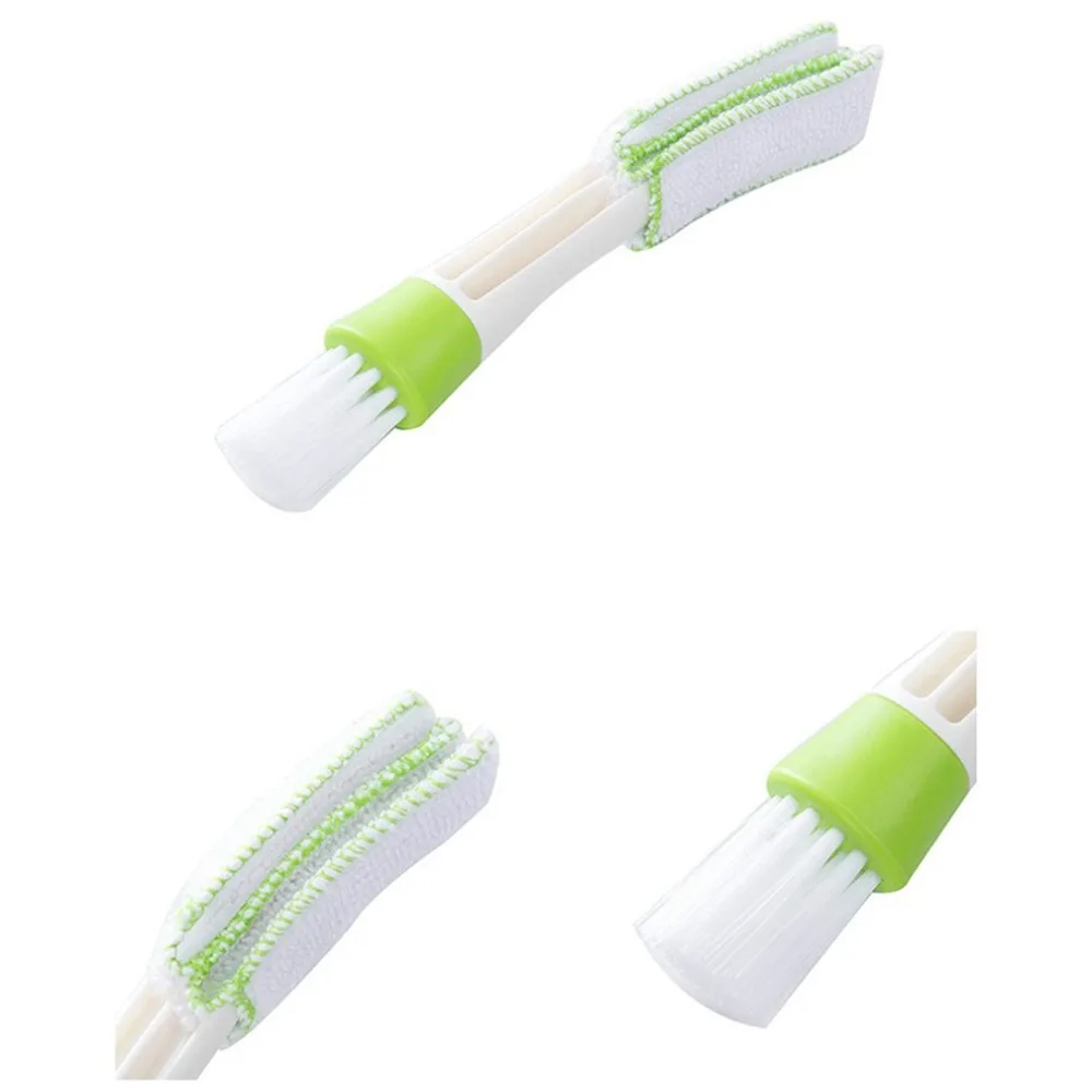 

car Clean brush Tools Double Slider Car Air Conditioning Outlet Clean Brush Window Blinds Keyboard Cleaner Brush