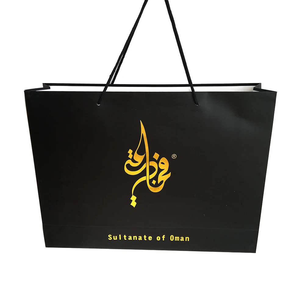 Роскошные Бумага сумка для вторичной переработки матовая пленка подарочные