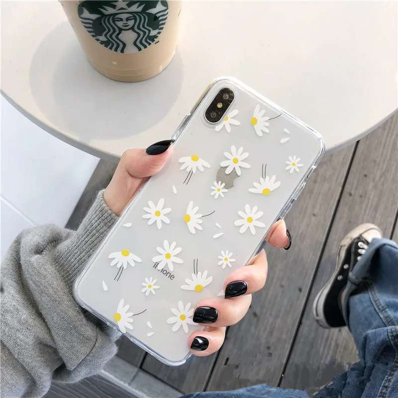 Силиконовый прозрачный чехол с маками для телефона iPhone 11 Pro Max XR X XS Max чехол 7 8 6 6s Plus мягкий чехол из TPU.