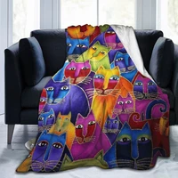 cute art 3d printing flannel blanket sheet bedding soft blanket bed cover home textile decoration blanket