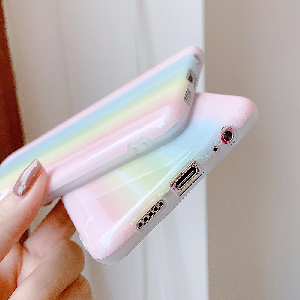 Голографический чехол LOVECOM для Huawei P20 P30 P40 Pro Mate 20 30 мягкий IMD с полным корпусом