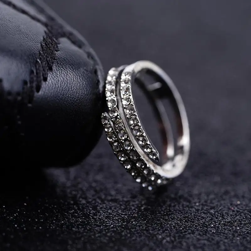 Женские Кольца Новые Модные Простые стразы кольцо высокого качества из сплава