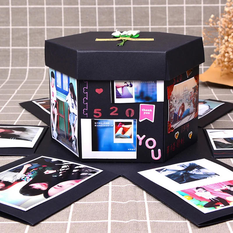 Подарок на день Святого Валентина DIY Фотоальбом сюрприз любовь взрыв Коробка Подарок на юбилей скрапбук день рождения для девочек Z