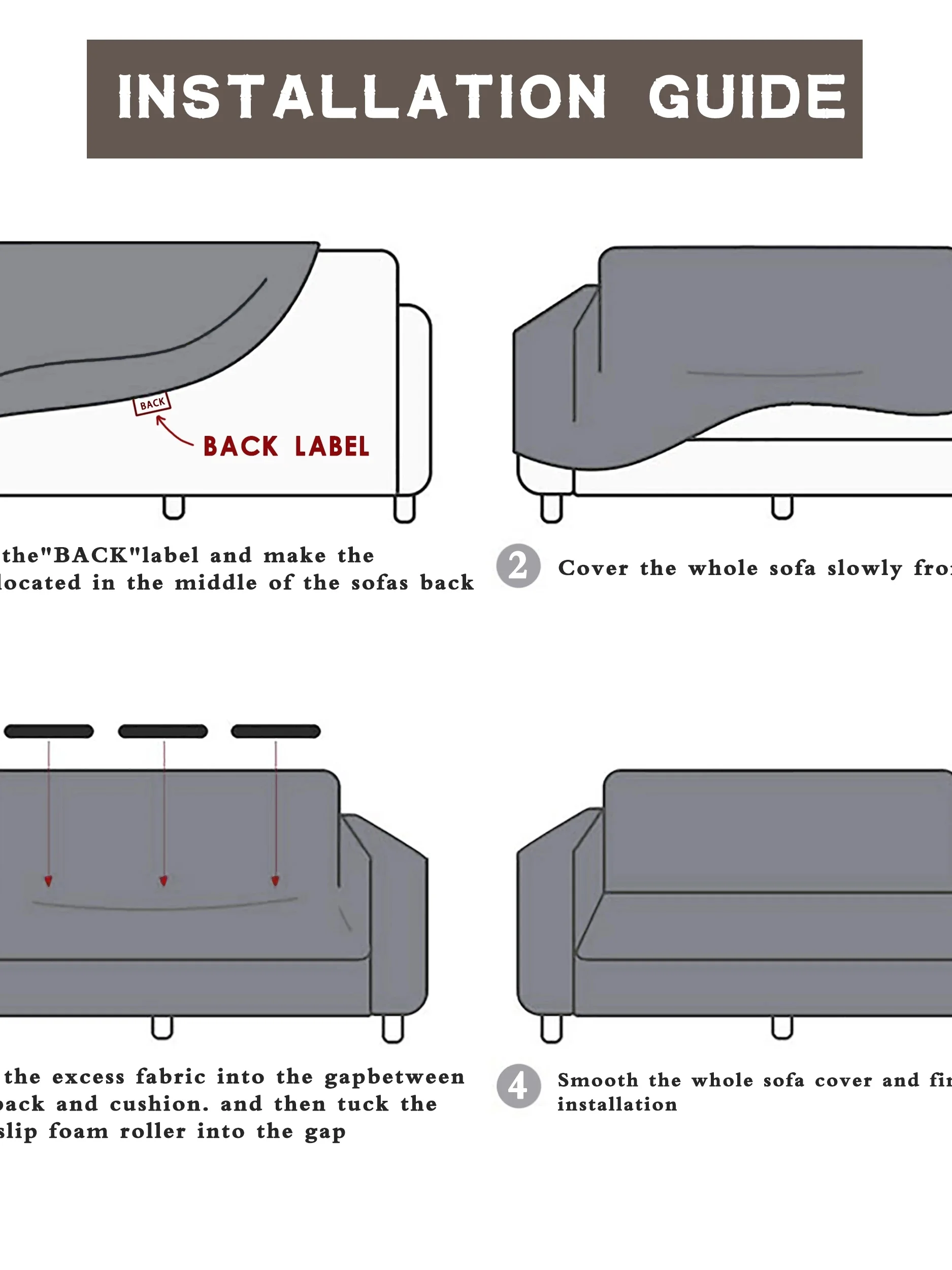 

Soft sofa living room gray black elastic furniture children sofa set sofa pillow set of anti-slip chair sofa