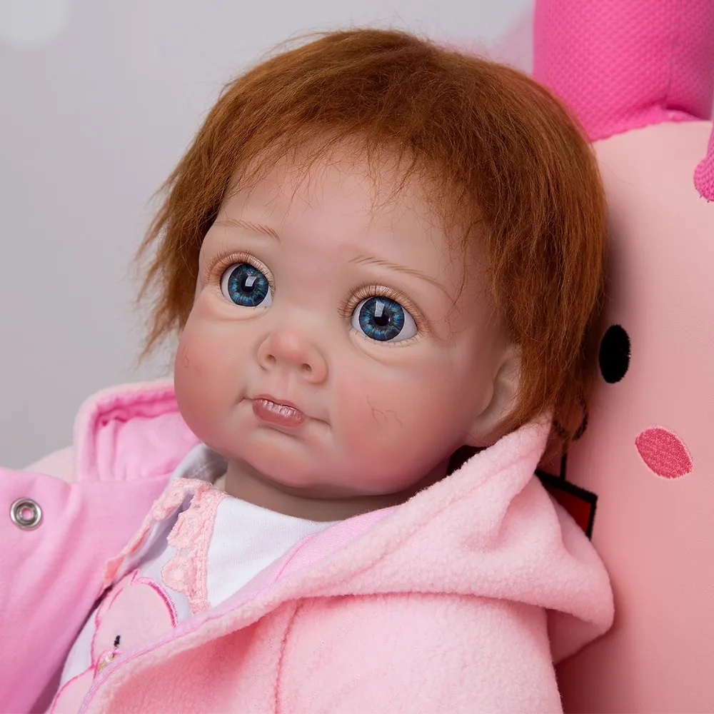 

Children doll toys 55cm soft silicone reborn baby doll lifelike newborn infant girl babies bonecas bebe reborn gift