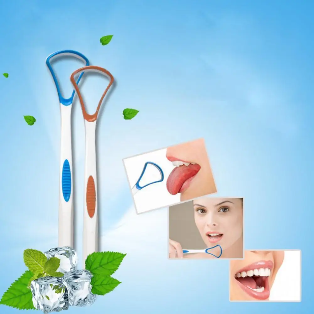 

2020 New Tongue Scraper Tongue Brush Cleaner Oral Cleaning Hygiene Care Oral Tongue Tools Fresh Breath Remove Coating Tongu E3J5