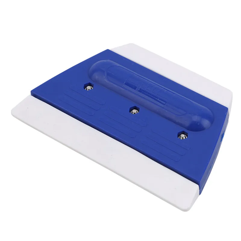 Сине-белый двухсторонний трапециевидный АБС-резиновый скребок наклейка-скребок