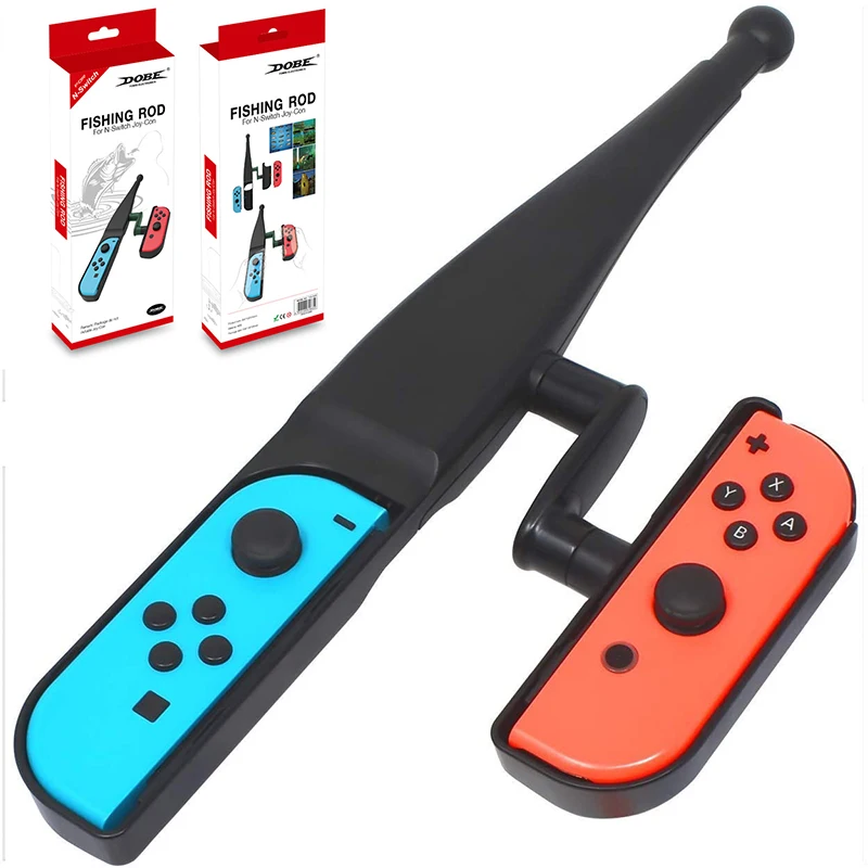 Vara de Pesca para Nintendo Acessórios para Videogame Kit de Controlador Switch Joy-con Versão Nova