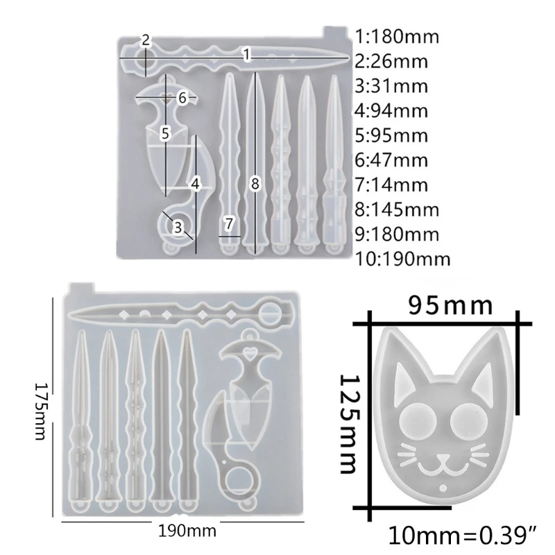 

Crystal Epoxy Resin Mold Keychain Silicone Mould DIY Crafts Pendant Making Tool