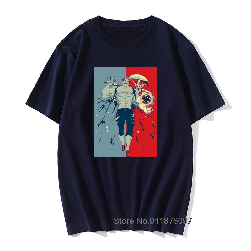 

Men's Tshirt The Seven Deadly Sins Unique Escanor Tees Vintage Tops Pure Cotton Print Tee Shirt