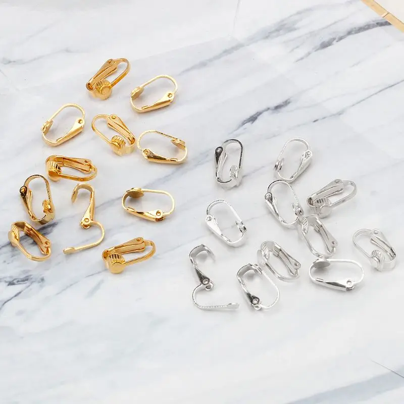 

50Pcs Clip-on Earring Converter DIY Earrings Pierced into Clip on Jewelry Making