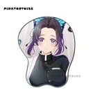 Мягкий силиконовый 3D коврик для мыши с аниме, рассекающий демонов, Kochou Shinobu, эргономичный коврик для мыши, игровой коврик для мыши, игровой коврик