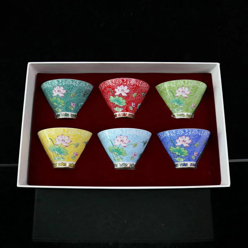 Китайские старые фарфоровые чашки с цветочным узором|Статуи и скульптуры| |