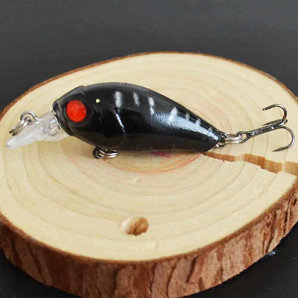 

5x Minnow Fishing Lures Bass Crankbait Hooks Tackle Crank Baits + Fishing Box