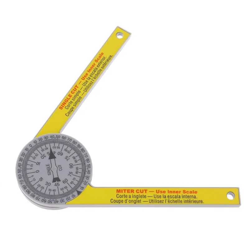 

175mm 7" Miter Saw Plastic Protractor with Miter Cut Single Cut Scribe Tool for carpenter plumber home use diy woodworking 32CC
