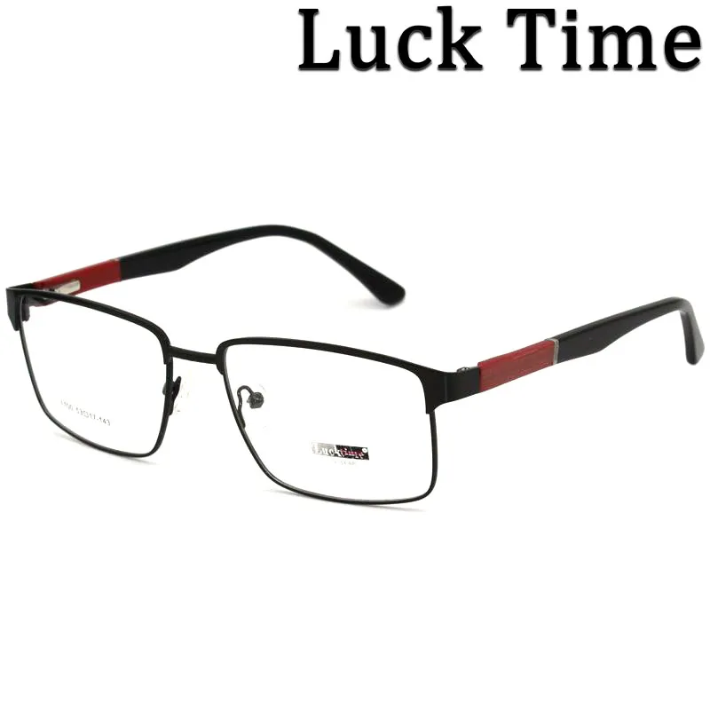 

2021 LuckTime Fashion Metal Glasses Frame Men Square Eyewear New Male Classic Full Optical Prescription Eyeglasses Frames #1700