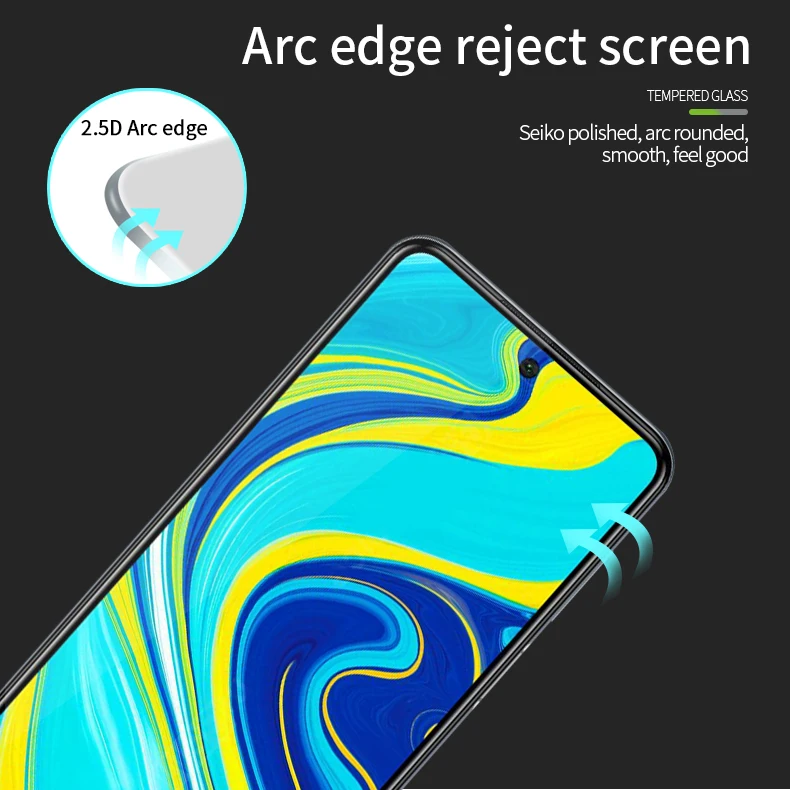 MOFi для Xiaomi Redmi Note 9 Pro Max стекло закаленное 3D полное покрытие защита экрана 9S